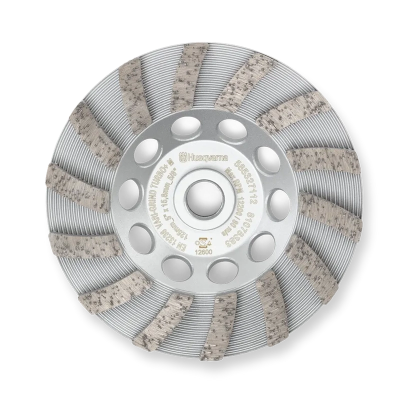 Husqvarna Vari-Grind Turbo M Diamond Cup Wheel 4"-7"