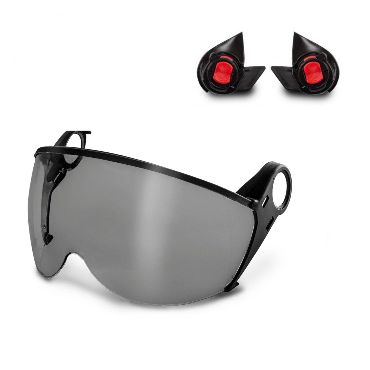 KASK Zen visor kit with panoramic polycarbonate lens and helmet mounting adapters