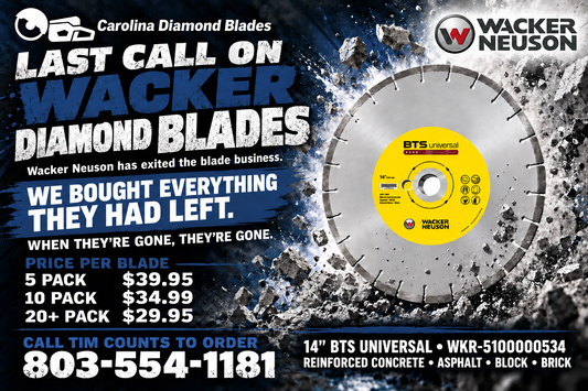 14" Diamond Concrete Blades, 5-Pack | Wacker Neusen BTS Universal