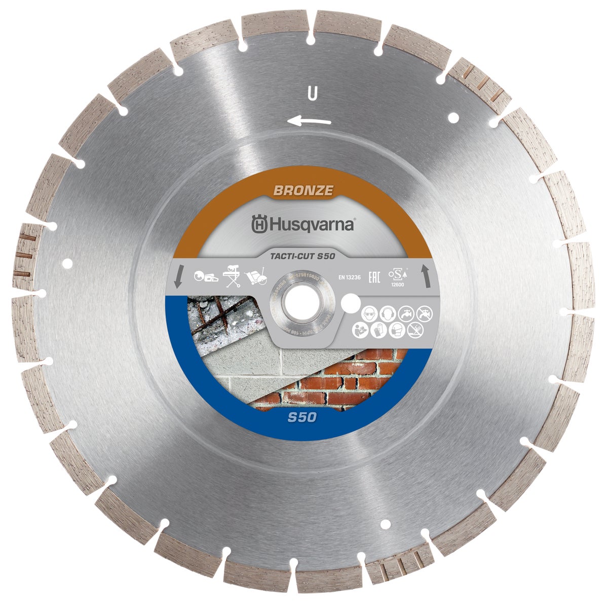 Husqvarna Tacti-Cut S50 diamond blade for concrete, brick, and block