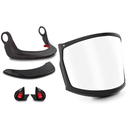 KASK Zen FF full face visor kit with helmet adapters carrier and full face shield